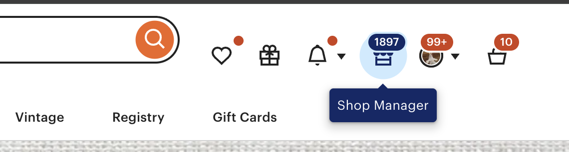 Step 1 - Shop Manager button